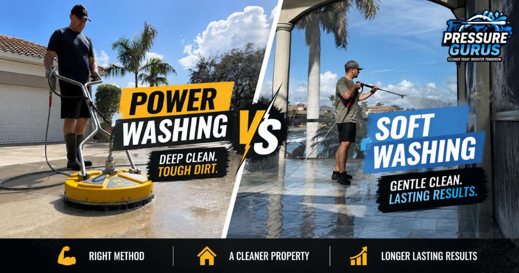 Power Washing vs Soft Washing